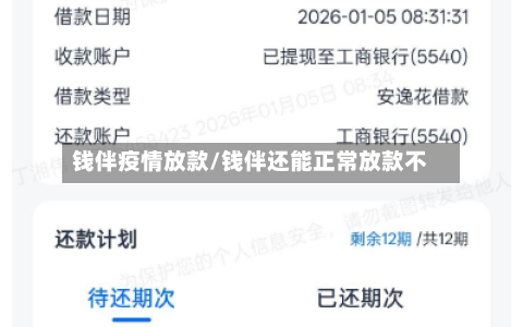 钱伴疫情放款/钱伴还能正常放款不